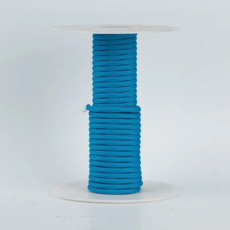 7 Teras Helai 4mm Biru Langit Pepejal 550 Poliester Paracord